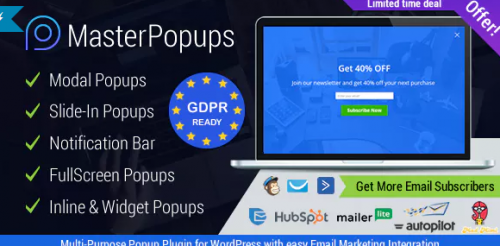 Master Popups – WordPress Popup Plugin for Email Subscription 3.8.7