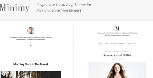 Minimy – Responsive Clean Personal & Fashion Blog 1.2.0