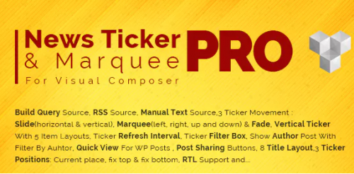 Pro News Ticker & Marquee for Visual Composer 1.3