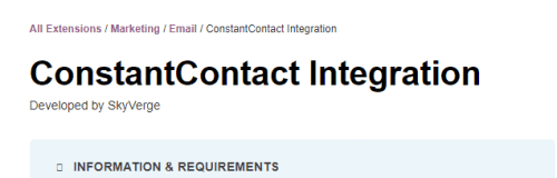 ConstantContact Integration for WooCommerce 1.12.0