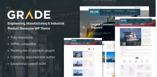 Grade – Engineering, Manufacturing & Industrial Product Showcase WP Theme 1.0.5