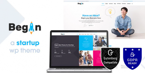 Begin | Business, Startup WordPress Theme 2.1