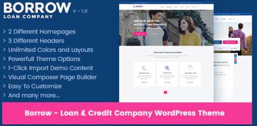 Borrow – Loan Company Responsive WordPress Theme 1.5.5