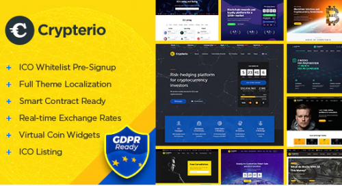 Crypterio – ICO Landing Page and Cryptocurrency WordPress Theme 2.4.5