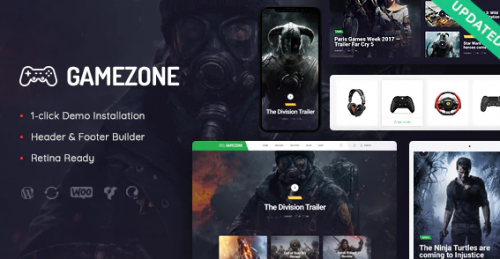 Gamezone | Gaming Blog & Store WordPress Theme 1.1.2
