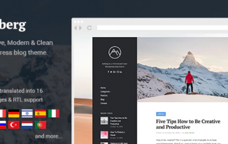 Iceberg – Simple & Minimal Personal WordPress Blog Theme 2.1