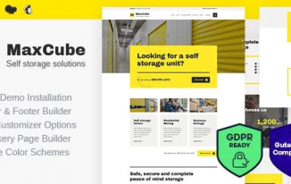 MaxCube | Self Storage Business WordPress Theme 1.1.5