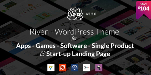 Riven – WordPress Theme for App, Game, Single Product Landing Page 2.3.6