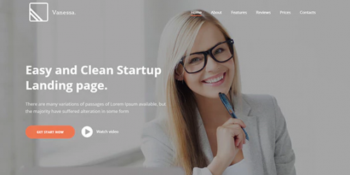 Vanessa – Easy Startup Landing Page WP Theme 1.01