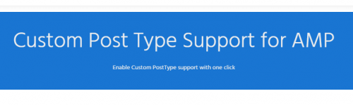 Custom Post Type Support for AMP 5.3.1