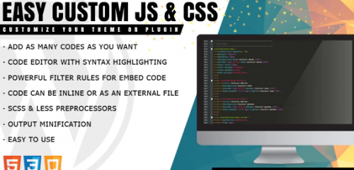Easy Custom JS and CSS – Extra Custmization for WordPress 1.1.1