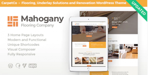 Mahogany | Flooring Company WordPress Theme 1.1