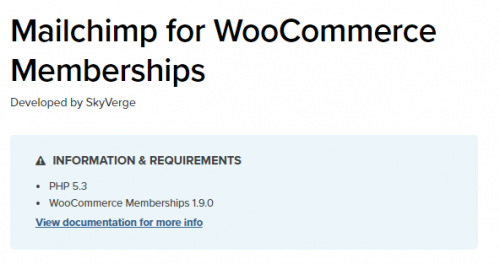 MailChimp for WooCommerce Memberships 1.4.1