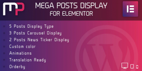 Mega Posts Display for Elementor WordPress Plugin