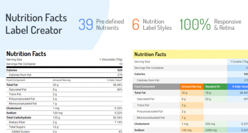 Nutrition Facts Label Creator 1.3.0