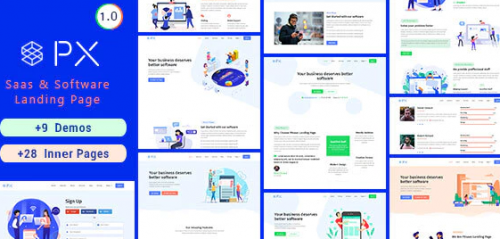 PXaas – App & Software Landing Page Theme 1.0.5
