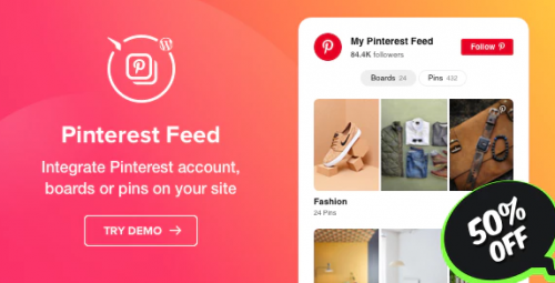 WordPress Pinterest Feed Plugin 1.1.0