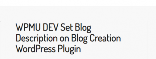 WPMU DEV Set Blog Description on Blog Creation 1.1.0