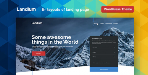 Landium – Mobile App Landing Page WordPress Theme 2.2.8