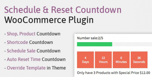 Schedule Reset Countdown Plugin WooCommerce WooCP