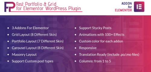 Fast Portfolio & Grid Elementor WordPress Plugin