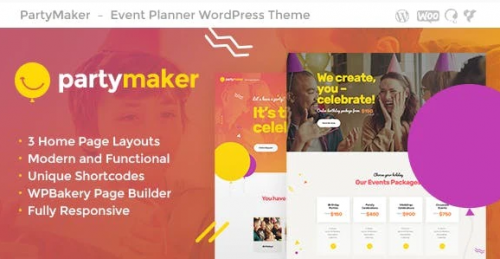 PartyMaker | Event Planner & Wedding Agency WP 1.1.5.1