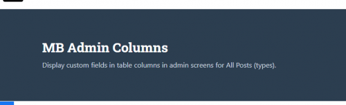 Meta Box Admin Columns 1.6.3
