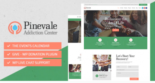 Pinevale | Addiction Recovery and Rehabilitation Center WordPress Theme 1.0.5