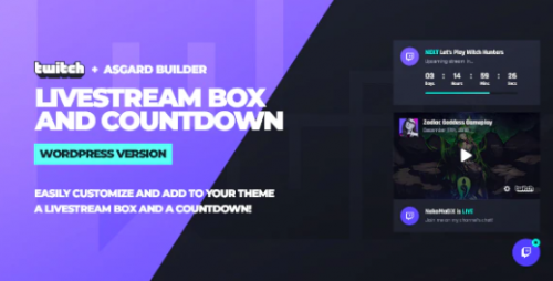 Twitch LiveStream Box and Countdown Plugin