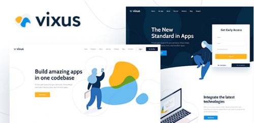 Vixus | Startup & Mobile App WordPress Landing Page Theme 1.0.8