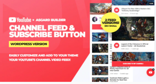 Youtube Channel Feeds and Subscribe Box WordPress Plugin