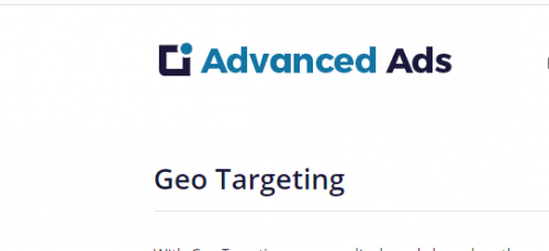 Advanced Ads: Geo Targeting 1.2.1