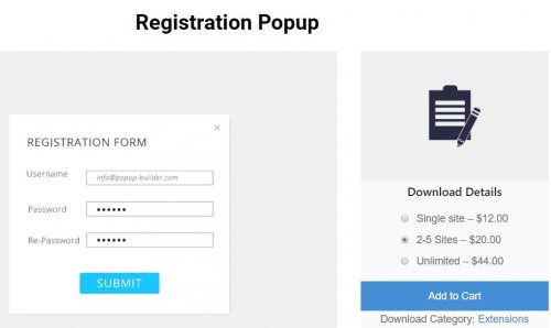 Popup Builder Registration 1.7