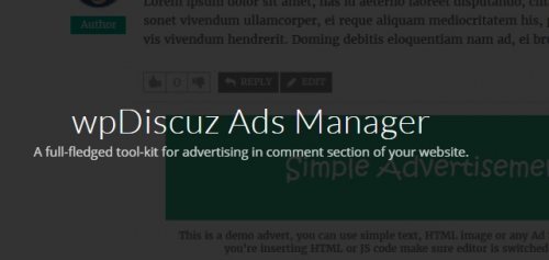 WpDiscuz – Ads Manager 7.0.7