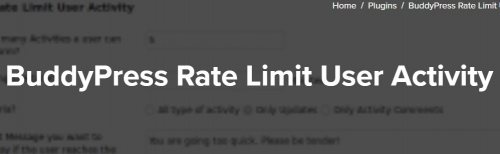 BuddyPress Rate Limit User Activity 1.0.3