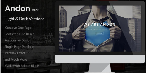Andon – Parallax Onepage Muse Template