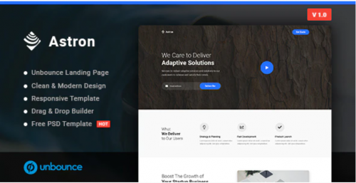 Astron – Business Unbounce Landing Page Template