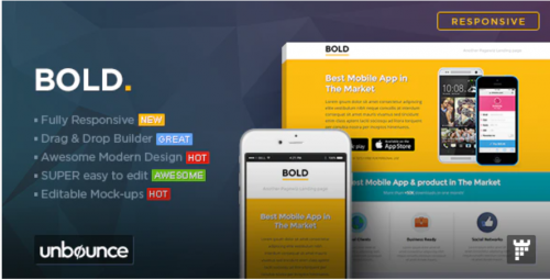 BOLD – Unbounce App Landing Page Template