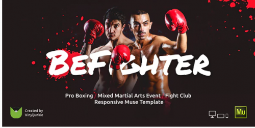 BeFighter – Boxing Event / Mixed Martial Arts / Fight Club Responsive Muse Template