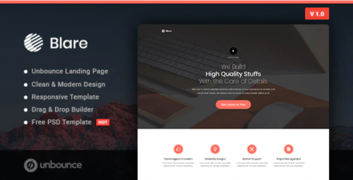 Blare – Business Unbounce Landing Page Template