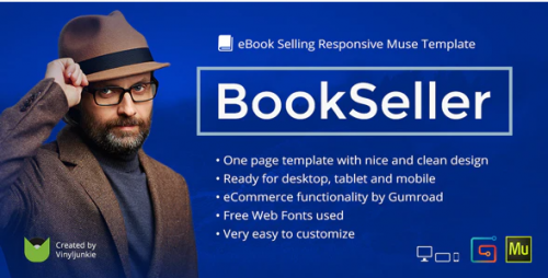 BookSeller – eBook Selling Responsive Muse Template