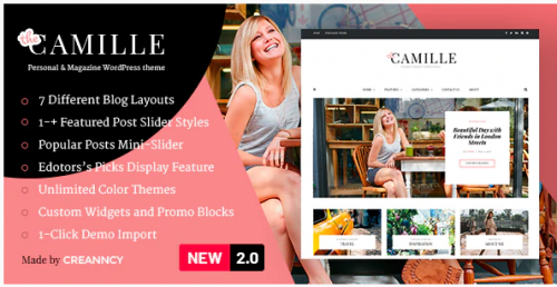 Camille – Personal & Magazine WordPress Theme 2.2