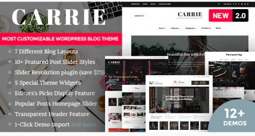 Carrie – Personal & Magazine WordPress Theme