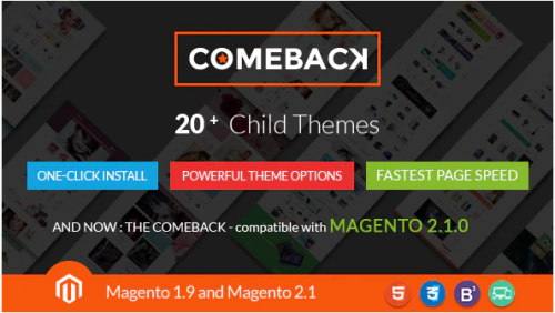 Comeback – Multi-purpose Creative Magento Themes Bundle