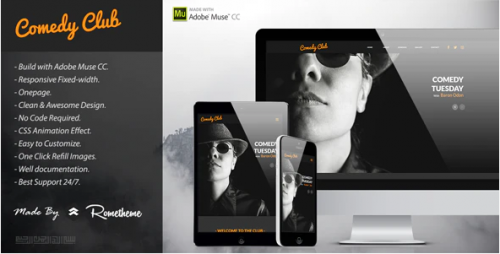 Comedy Club – Entertainment Muse Template