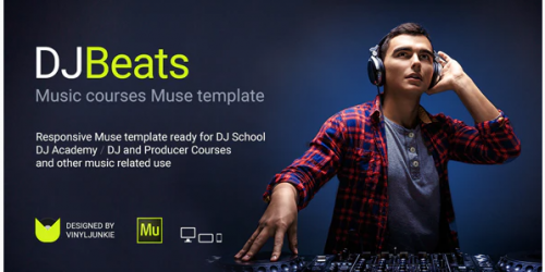 DJBeats – DJ Courses / Scratch School / Music Academy Responsive Muse Template