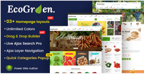 EcoGreen – Multipurpose Organic, Fruit, Vegetables Shopify Responsive Theme