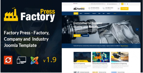 Factory Press – Industrial Business Joomla Template