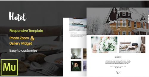Hotel – Adobe Muse CC Responsive Template + Animations & Gallery Widget