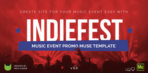IndieFest – Music Event / Party / Festival Promo Muse Template